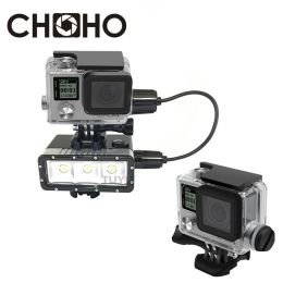 Cameras For Gopro Accessories Waterproof Case Housing Diving 30M motorcycle Riding Charging cable Protect Shell For Go Pro Hero 3+ 4