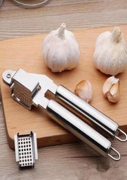 Stainless Steel Garlic Press Crush Device Kitchen Cooking Tool Garlic Pressing Hand Presser Crusher Ginger Squeezer Slicer Masher 9448849