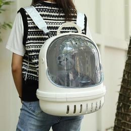 Cat Carriers Hoopet Transparent Portable Outdoor Bag Pet Carrying Space Backpack Puppies Cage Shoulders Supplies