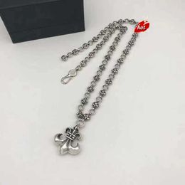 2024 Designer Brand Cross Ch Necklace for Women Chromes High Boat Anchor Flower Pendant Silver Plated Chain Mens Sweater Heart Men Classic Jewellery Neckchain Mh QD16