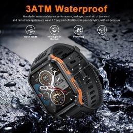 LIGE 1.83 inch Military Outdoor Smart Watch Men Bluetooth Call 100+ Sport modes Men Smartwatch 3ATM Waterproof For Android iOS