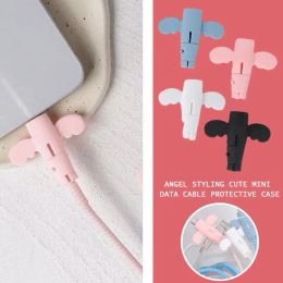 Cute Angel Wing Cable Protector Type C Charger Cord Cable Winder Organizer Holder for iPhone Micro USB C Line Cable Protector