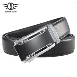 Belts Brand Belt Men Black Dark Brown Strap Male Metal Automatic Buckle Top Quality Genuine Luxury Leather For B1331