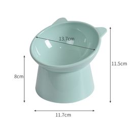 New Hot Cat Bowl High Foot Dog Bowl 45°Neck Protector Cat Pet Food Water Bowl Anti-overturning Pet Feeding Cup Pet Feeder Bowl