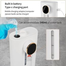 Liquid Soap Dispenser 540mL Mouthwash Hands Free Mouth Rinser Magnetic Cups USB R7UB