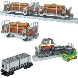 Magnetic Train City High-tech Bricks Cabin Carriage 021 3D Model Building Blocks Set Container Trains Track Boy Kid Toy Gifts
