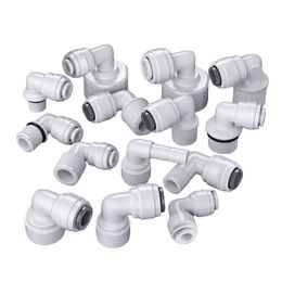 90 Degree Elbow RO Water Fitting 15 Types Male Female Thread 1/4 3/8 POM Hose PE Pipe Connector Philtre Reverse Osmosis Parts