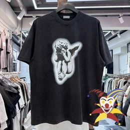 Men's T-Shirts Washed Crying little angel T Shirt Best Quality Tee T-Shirt Tops J240409