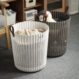 Laundry Bags Simple Dirty Clothes Storage Basket Bathroom Plastic Pp Large Capacity Household Cylindrical Hand-Held Debris