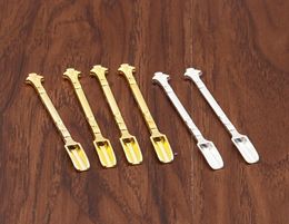 Newest Metal Shovel Spoon Easy Carry Mini Wax Scoop Hookah Shisha Smoking Pipe Snuff Accessories Multiple Uses High Quality Sa3385529