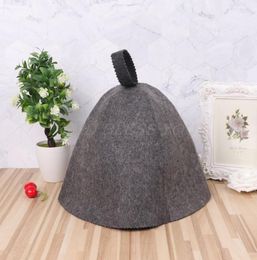 Wool Felt Sauna Hat Anti Heat Russian Banya Cap For Shower Bath House Head Protection Drop Y11247994760