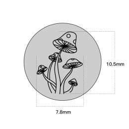 Metal Design Stamp for Jewelry Bell Cap Mushroom, Leather Stamp, Metal Stamp for Jewelry Making Supplies (10.5mm)