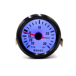 2" 52mm Boost Gauge Car Universal Blue LED PSI Turbo Boost Gauge Auto Boost Vacuum gauge Car Meter