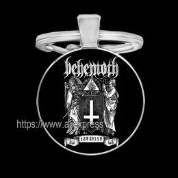 Behemoth Band Design Icons Keychains Metal Keyrings for Men Gifts for Party