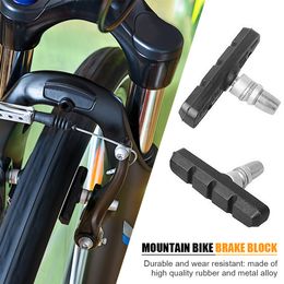 1-10pcs Lightweight Road Bike Brake Blocks Practical Rubber Metal Bicycle V-brake Shoes Pads Cycling Riding Accessories
