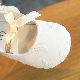 NEW Baby Baptist Shoes Girl Boy Shoes Lace Rubber Sole Anti-slip Toddler First Walkers Infant Crib Shoes Newborn Girl Moccasins
