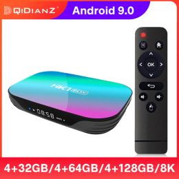 Box Smart TV Box Android 9 9.0 4K 1080P HK1 Box amlogic S905X3 Dual WiFi 100m 4GB RAM 32GB 64GB ROM HK1BOX Set Top Box