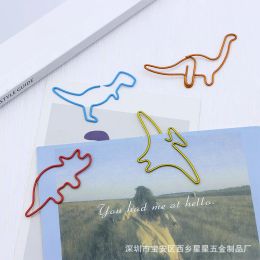 Dinosaur Paper Clip Special-shaped Cute Paper Clips Decorative Metal Clip Paper Office Accessories Stegosaurus Brachiosaurus