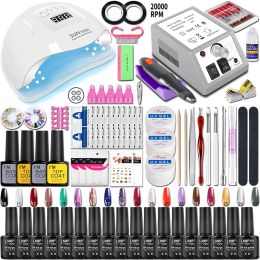 Kits Nail Set Gel Nail Polish Kit With UV Lamp Nail Drill Pro Manicure Set For Nail Art Acrylic Varnish Gel Kit Salon Manicure Tools