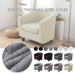 Chair Covers Jacquard Single Sofa Cover Club Relax Stretch Couch Slipcover Living Room Decor Solid Color Elastic Armchair Protector