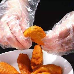 500/1000 pcs Disposable Gloves One-off Plastic Gloves Kitchen BBQ Picnic Cooking Cleaning Gloves Kitchen Household Gloves