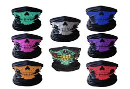 Tactical Ghost Skull Mask Protection Airsoft Paintball Shooting Gear Half Face Screen Printing Airsoft5493526