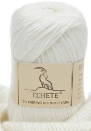 TEHETE 35% Merino Wool Yarn for Hand Knitting 4-Ply Soft Lightweight Crochet Clothing Long Plush DIY Wool Thread Cashmere Scarf