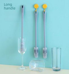 Long Handle Silicone Cup Brush Home Use No Dead Corner Cleaning Brush Milk Bottle Wall Machine Dirt Removal Cup