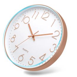 10inch Modern Simple Wall Candy Colour Clock Mute Living Room Clock Wall Mounted Clock For Home New Wall Clock Home Decoration