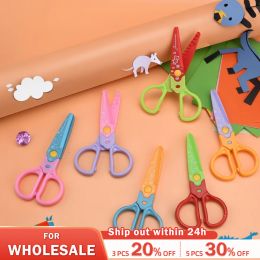 Creative And Cute Lace Scissors Can Be Changed Into 6-head Child Safety Diy Pattern Paper Cuttings Card Tool