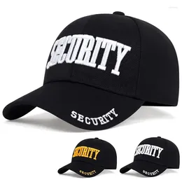 Ball Caps Unisex SECURITY Embroidery Baseball Spring And Autumn Outdoor Adjustable Casual Hats Sunscreen Hat