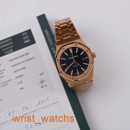 AP Wrist Watch Collection Epic Royal Oak 15400OR Mens Watch 18k Rose Gold Black Face Automatic Mechanical Swiss Famous Watch Luxury Gold Watch Diameters 41mm
