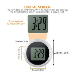 Mini Car Clock Creative Mute Simple Motorcycle Electronic Watch Waterproof ABS Home Decor