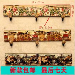 Window Stickers European American Creative Hook Coat Fashion Decorative Wood Wall Hanging S Antique Clothing Specials