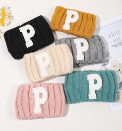 Letter Embroidery Knitted Headbands Widesided Elastic Hairbands Fashion Hair Accessories Outdoor Sports Turban Headwrap7177599