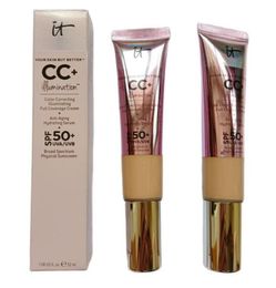 NEW It Cosmetics CC Cream SPF50 Full Cover Medium Light Base Liquid Foundation Makeup Whitening Your Skin But Better 32 ml Gift2524818379