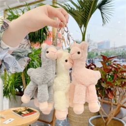 Alpaca Keychains Plush Toy Japanese Alpacas Soft Stuffed Sheep Llama Animal Dolls keychain Doll 18cm