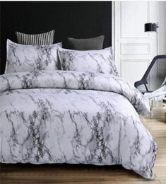 Grey Blue Purple Marble Printed Bedding Set Duvet Cover King Queen Twin Size California King Quilt Cover Comforter Cover 23Pcs 208454538