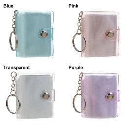 Hot Sale 2 Inch Mini Photo Albums PVC Key Chain For Photos Cards Photos Holder Receipt Holder Stationery Jewelry Accessories