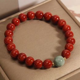 Strand South Red Agate Bracelet Female Ins Niche Luxury Retro Jade To Send Girlfriends Gifts.