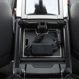 For Land Rover Range Rover Evoque 2012-2018 Car Centre Console Organiser Tray With Non-slip Rubber Mats ABS storage accessories