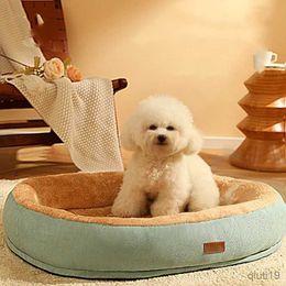 Cat Beds Furniture Bed Dog Pet Bed Kennel Non-Slip Winter Warm Small Dog Cat Sleeping Removed Washed Soft Puppy Cushion Cat Supplies