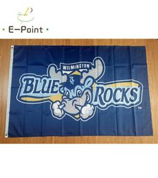 MiLB Wilmington Blue Rocks Flag 3 5ft 90cm 150cm Polyester Banner decoration flying home garden Festive gifts242z4068190