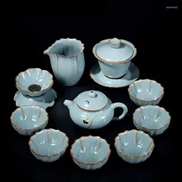 Teaware Sets Pot Tea Set Coffeeware Chinese Gaiwan Ceramic Tools Gift European Tetera De Ceramica GPF13XP