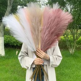 1Pcs 98cm Faux Pampas Grass Dried Reed Artificial Flowers For Home Room Vase Ornaments Wedding Birthday Party Decor Fake Plants