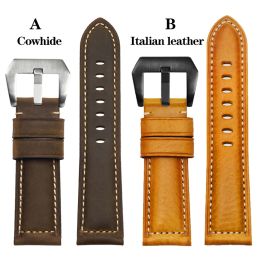 New 20mm Vintage Cowhide/Italian Leather Watchband Men Women Watch Strap Bracelet