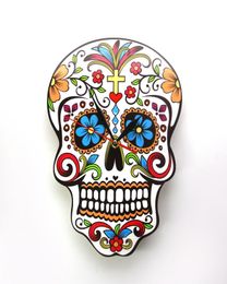1Piece Mexican Day of the Dead Wall Clock Floral Skull Dia De Los Muertos Wall Clock Modern Candy Sugar Skull Halloween Gift5867580