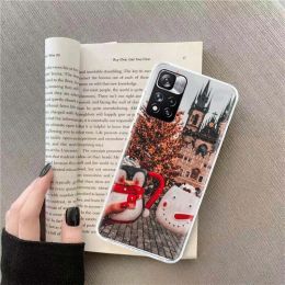 Winter Coffee Christmas Phone Case For Xiaomi Redmi Note 12 Plus 12S 10 11 Pro 4G 5G 9T 9S 8T 10S 11T 11S 11E 9 8 7 6 5 5A Coque