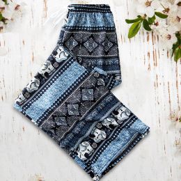 Harem Pants Women High waist Size Bohemian Vintage Style Wide Leg Hippie Pants for Female Festival Beach summer