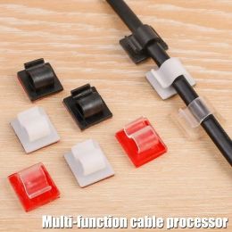 Cable Organizer Cable Clips Clamp Management Wire Cord Holder USB Charging Data Line Bobbin Winder Desk Wall Sticker Mounted